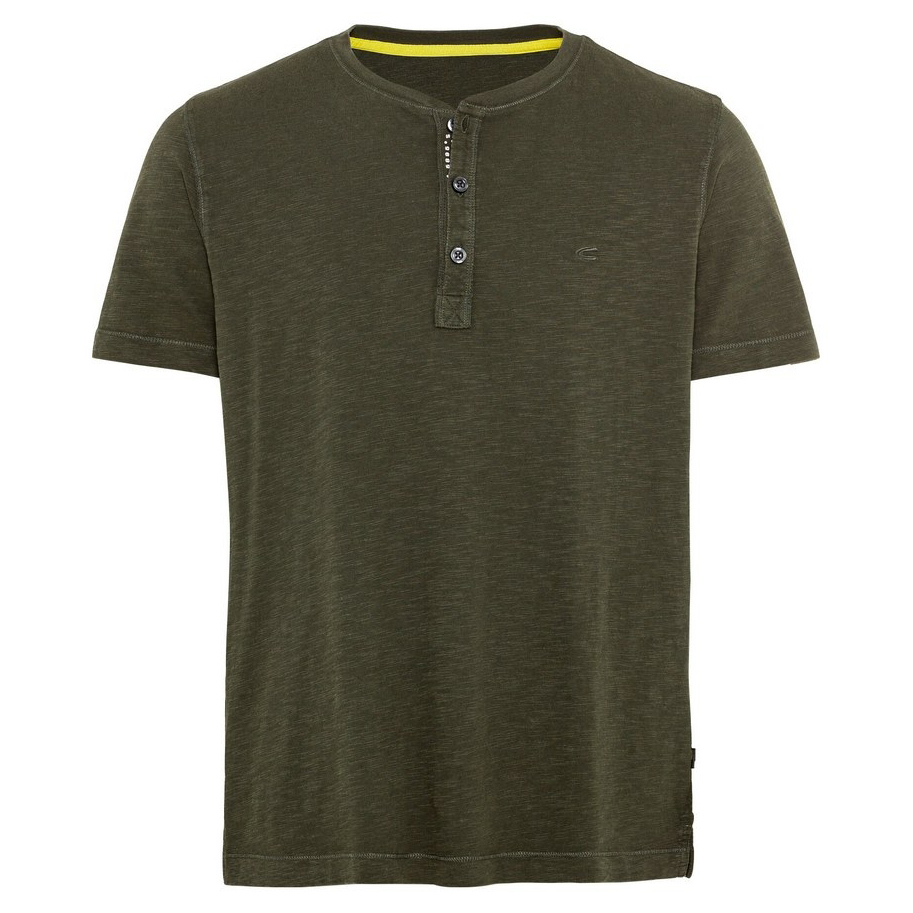 Camel active T-Shirt Henley Shirt Kurzarm Olive grün 9T04409474 35 