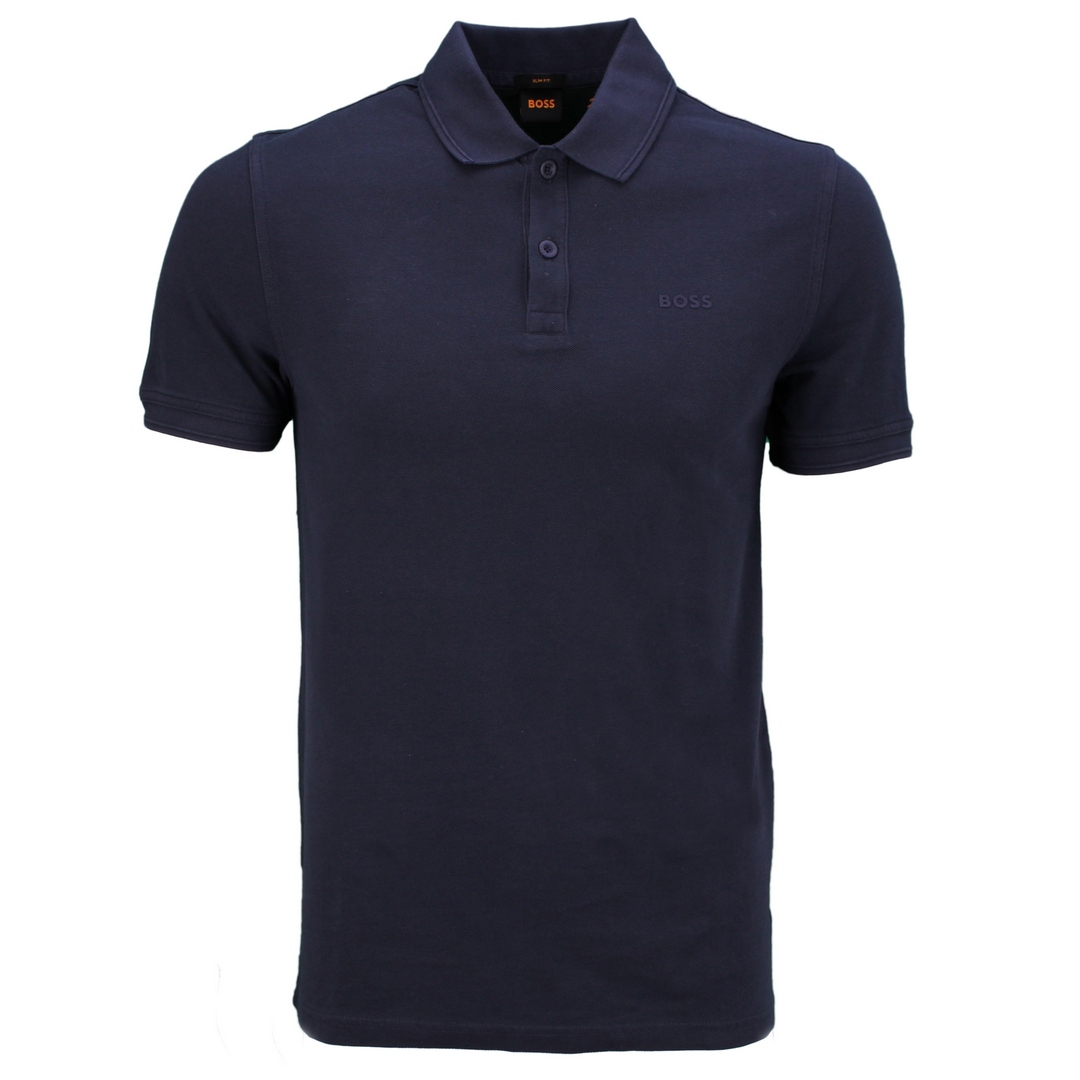 Hugo Boss Herren Polo Shirt kurzarm blau unifarben Prime 50468576 402 dark blue 