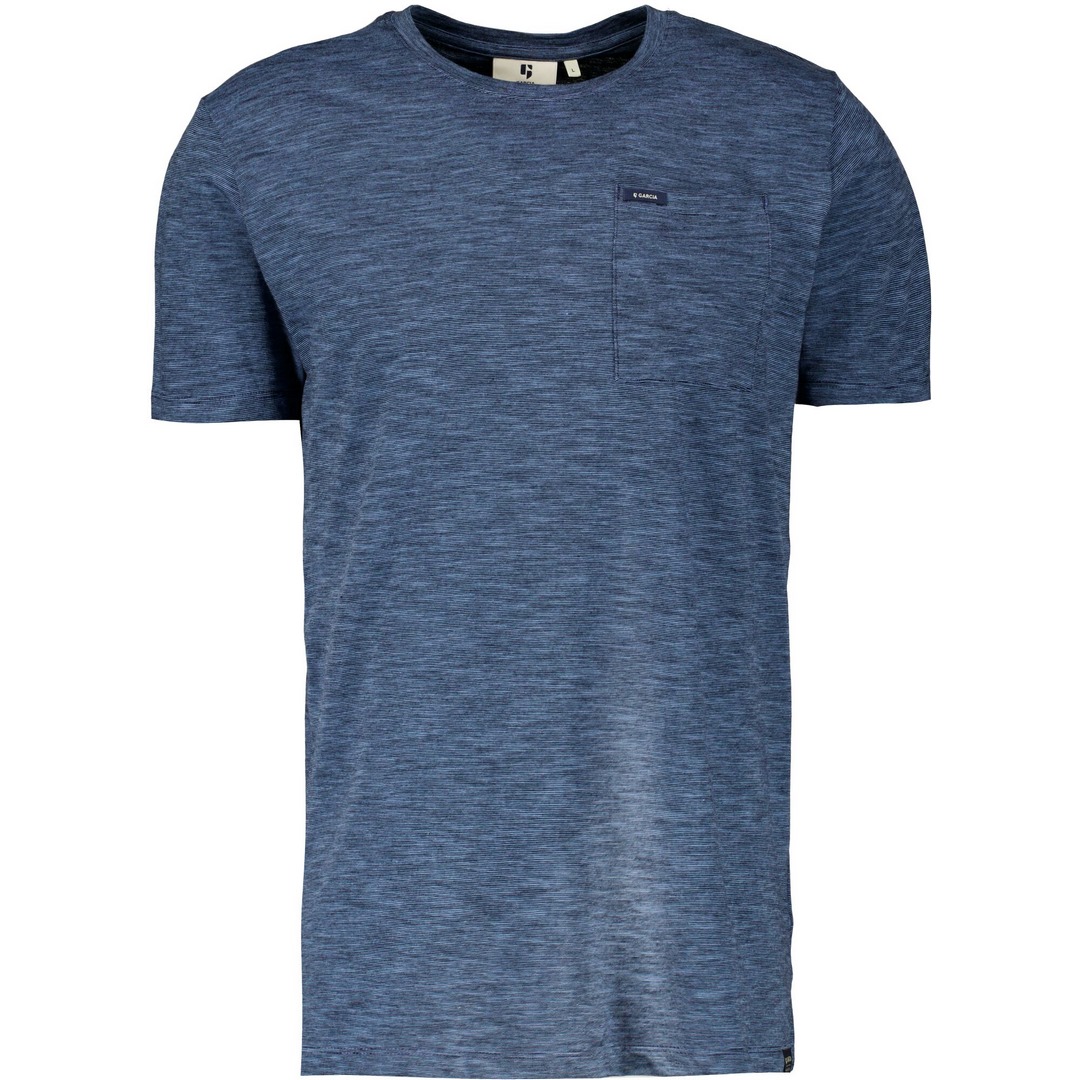 Garcia Herren T-Shirt blau unifarben Z1100 193 blue lake