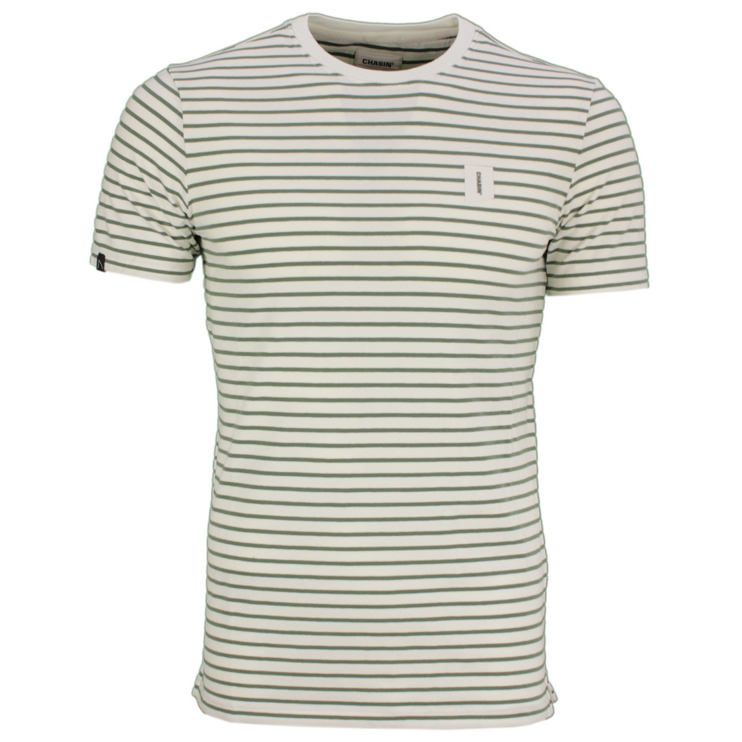 Chasin Herren T-Shirt Shore grün weiß gestreift 5211400143 E50 army