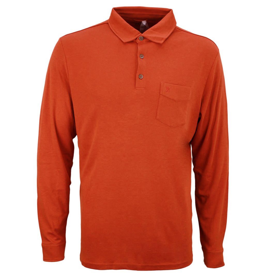 Brax Herren Poloshirt langarm Style Pirlo T orange 234998 70418500 46
