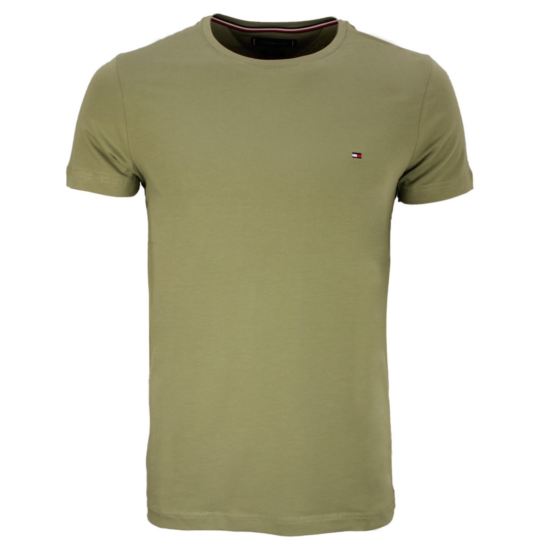Tommy Hilfiger Herren T-Shirt Slim Fit Tee grün MW0MW10800 L9F green