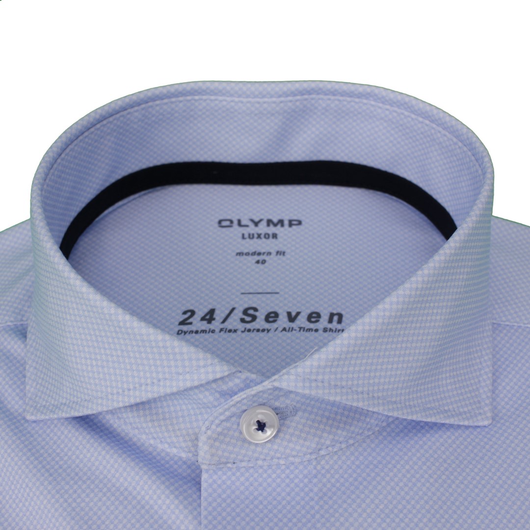 Olymp Hemd 24/Seven Seven Dynamic Flex Jersey All Time Shirt blau 129674 11