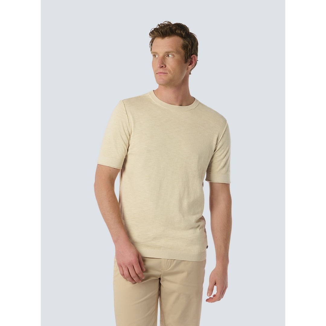 No Excess Herren T-Shirt Regular Fit beige 24210452 122 cement