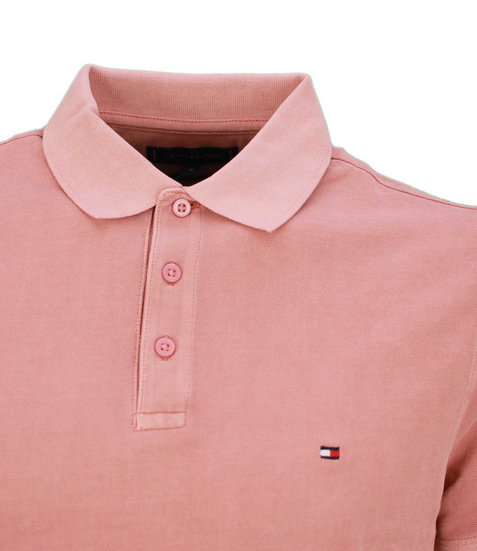 Tommy Hilfiger Herren Poloshirt Garment Dye Regular Fit pink MW0MW34757 TJ5