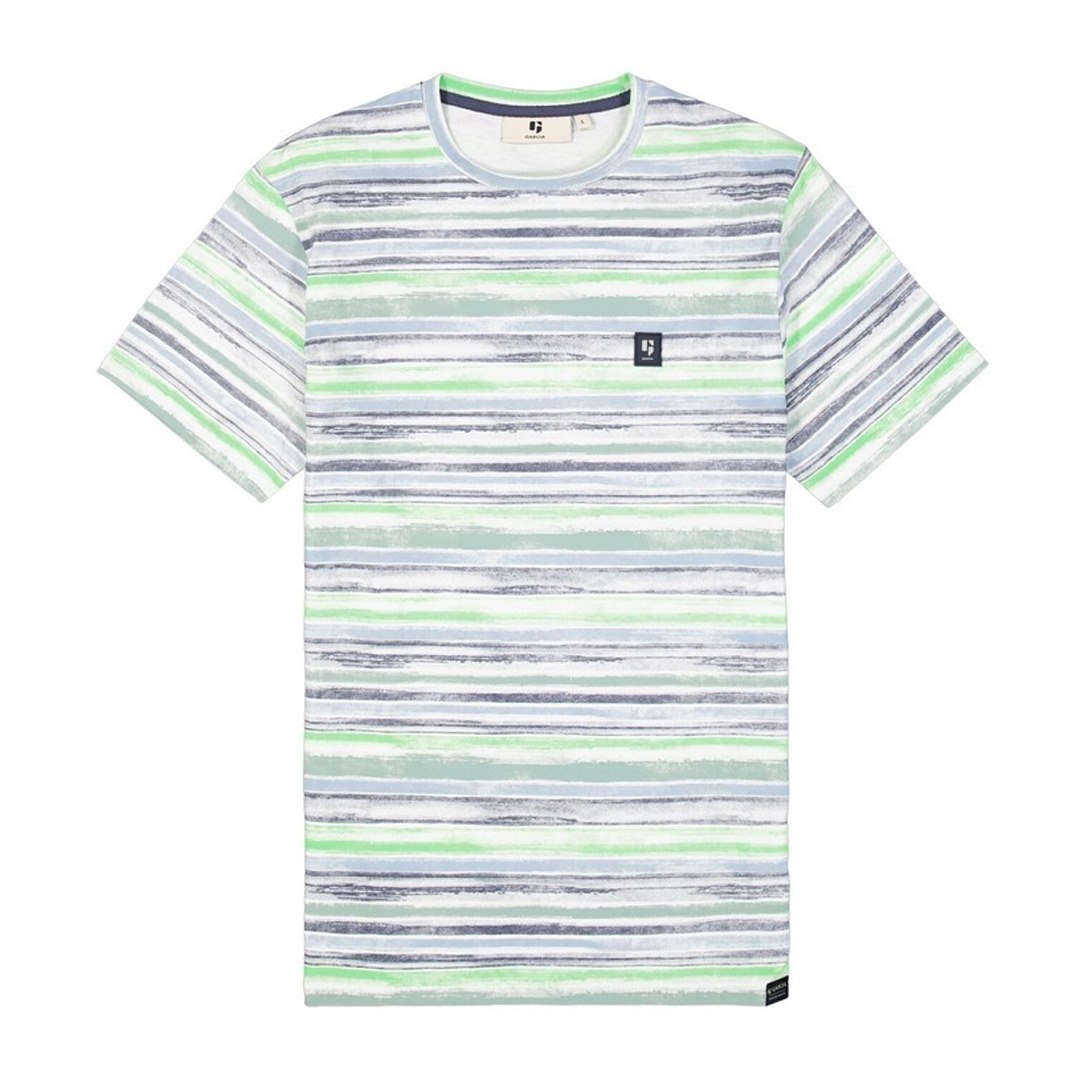 Garcia Herren T-Shirt Regular Fit mehrfarbig gestreift R41206 9832 bright apple