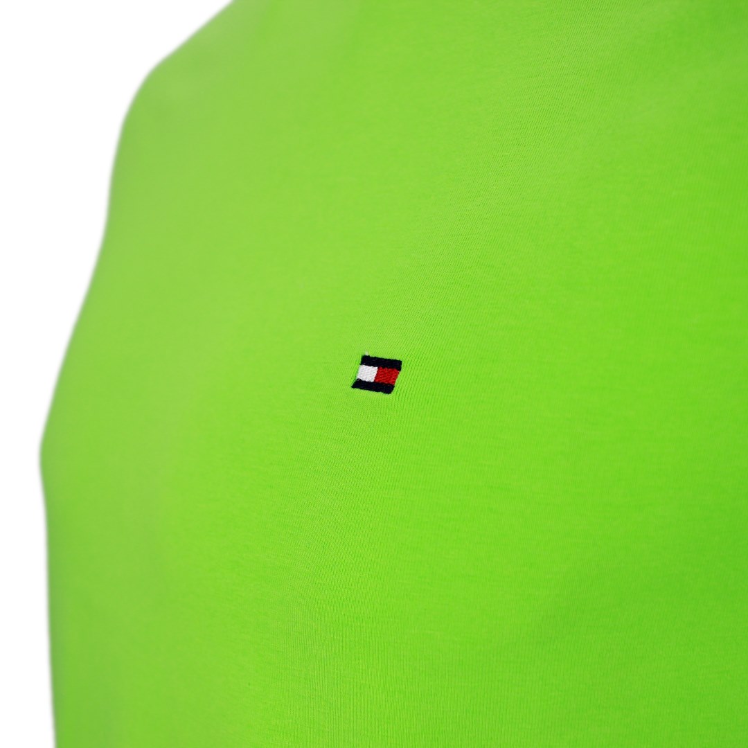 Tommy Hilfiger Herren T-Shirt Slim Fit Tee grün MW0MW10800 LWY Green