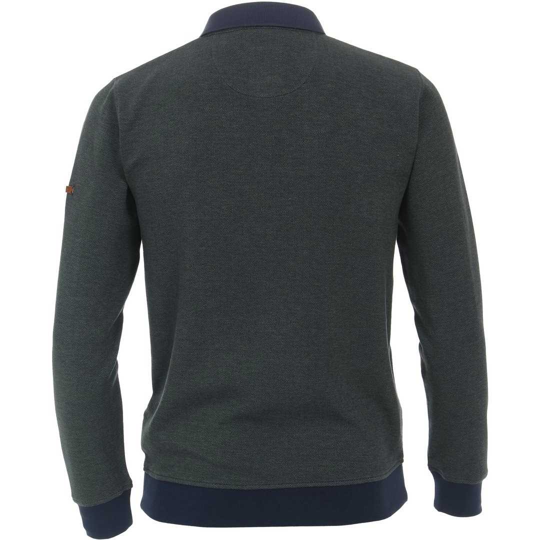 Redmond Herren Sweatshirt Pullover grün unifarben 222860700 60