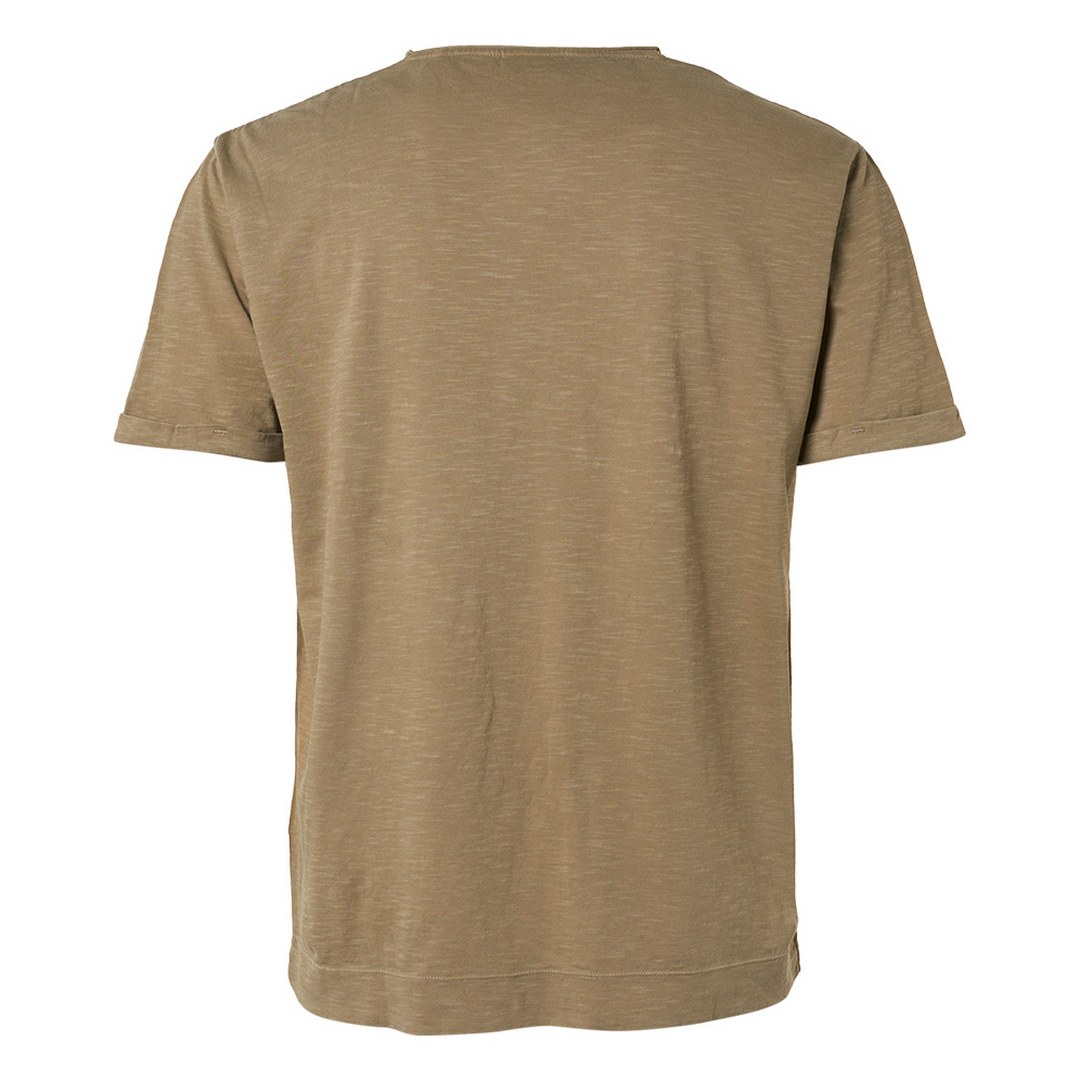 No Excess Herren T-Shirt braun Print Muster 19350373 015 sand