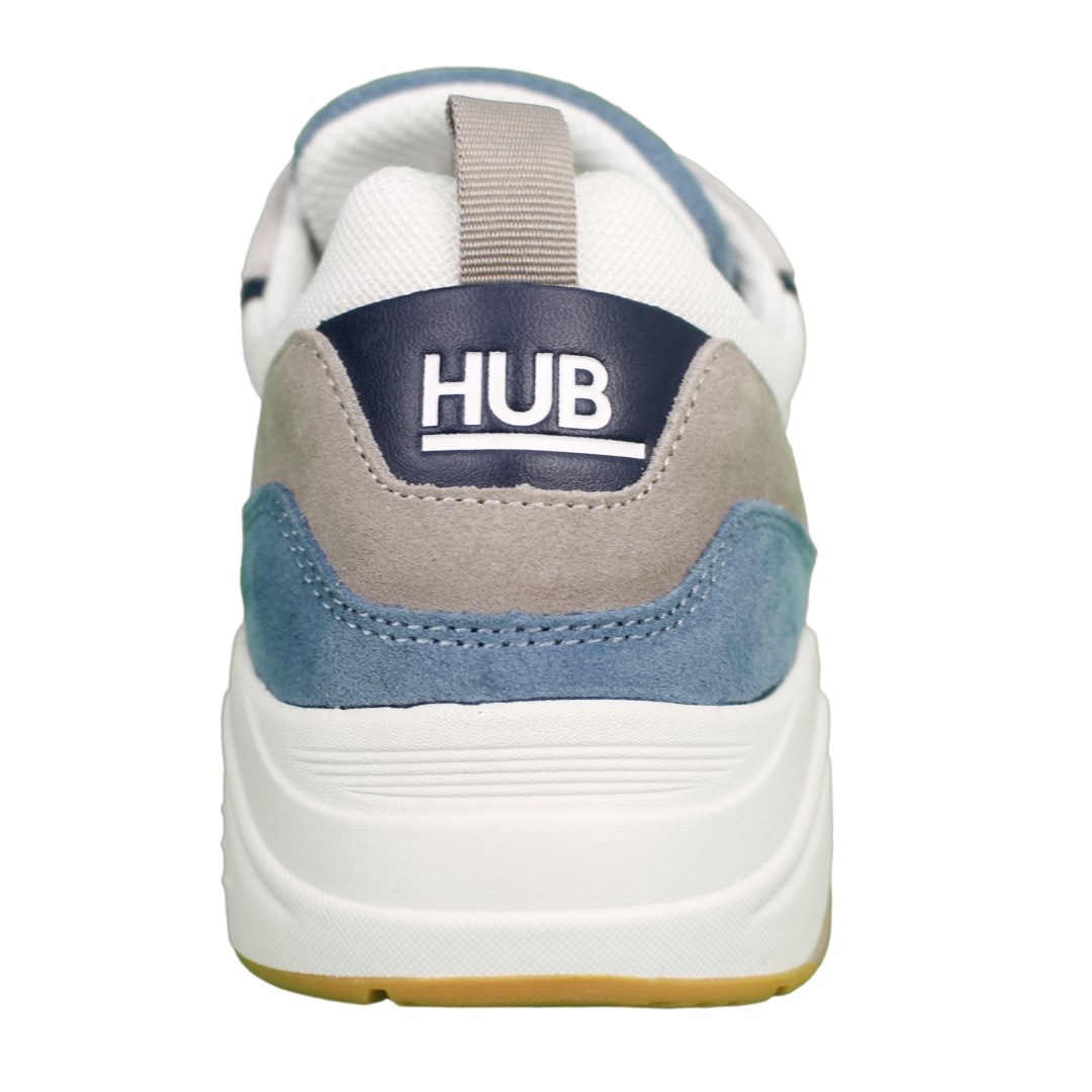 HUB Herren Schuhe Sneaker Glide weiß blau M6102S43 A54 white blue