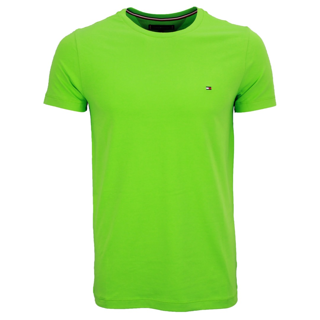 Tommy Hilfiger Herren T-Shirt Slim Fit Tee grün MW0MW10800 LWY Green