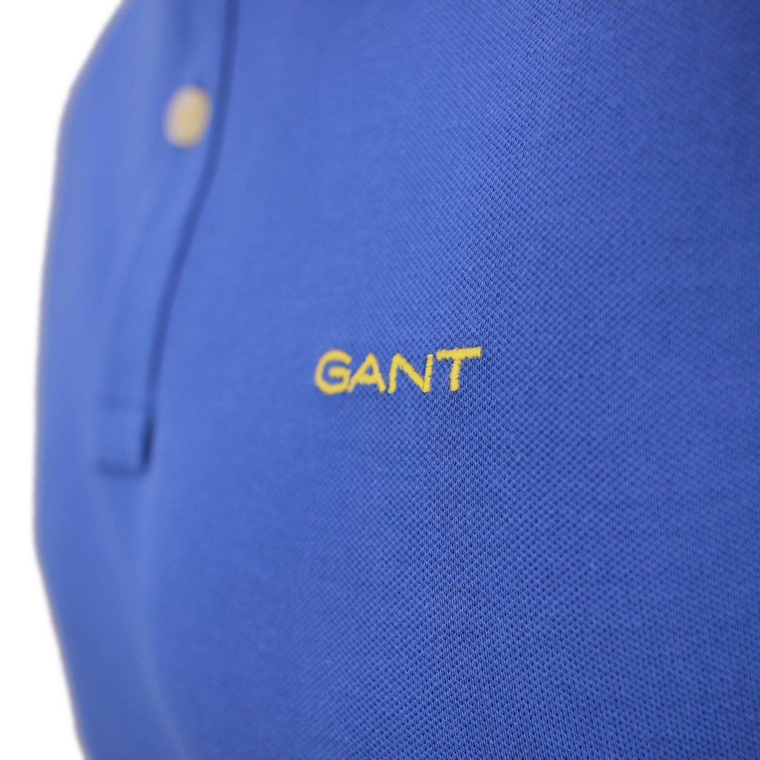 Gant Herren Piqué Poloshirt Regular Fit blau 2062026 407 rich blue