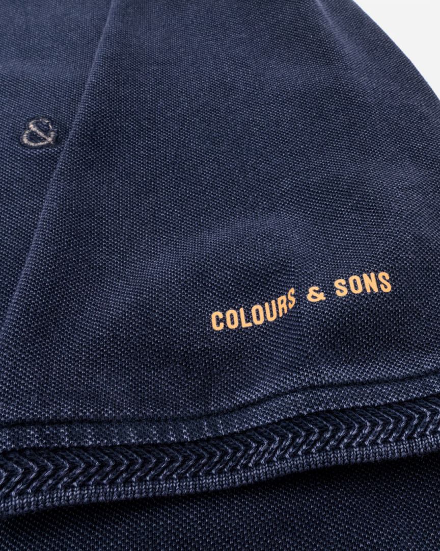 Colours & Sons Herren Poloshirt dunkelblau unifarben 9122 460 699 navy