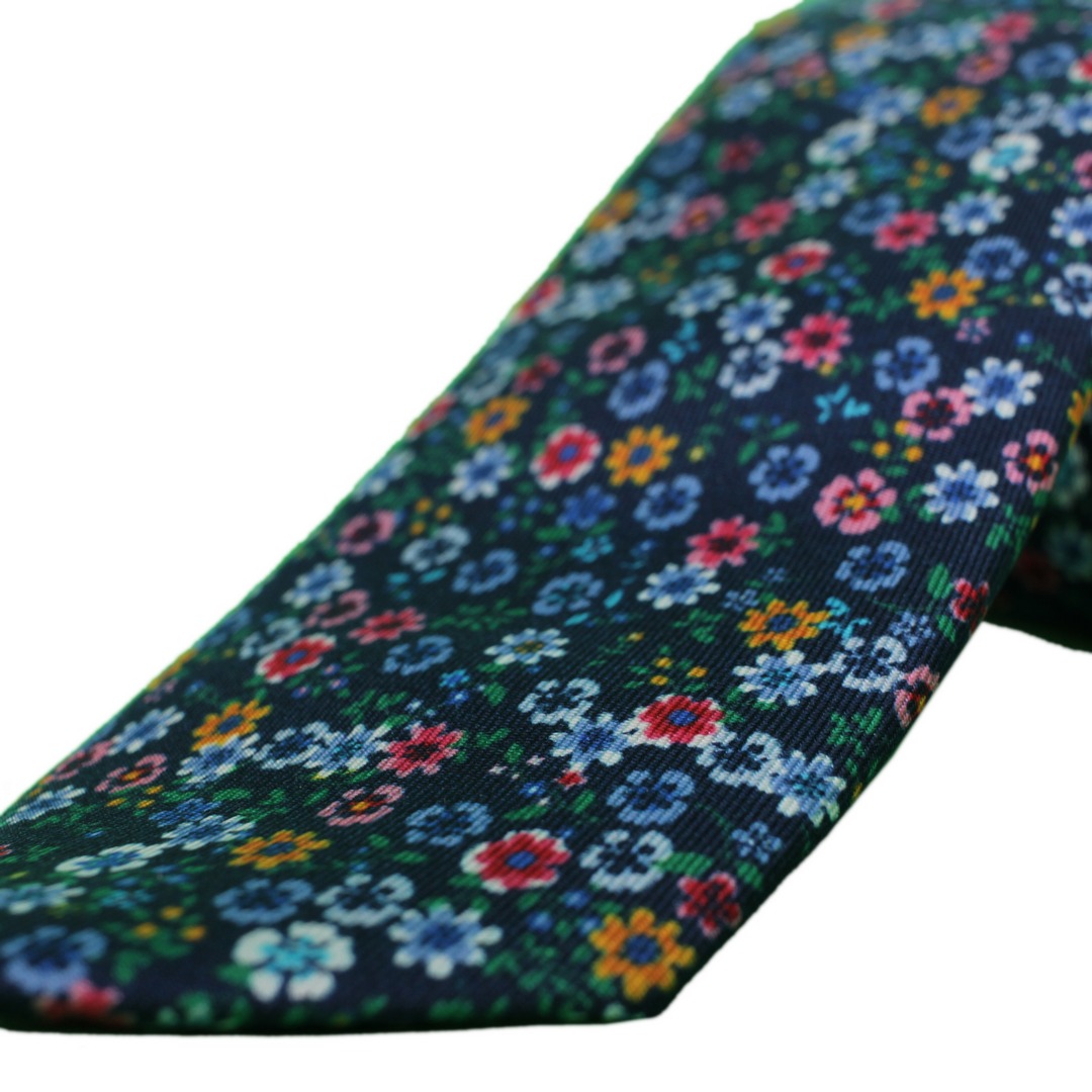 Olymp Slim Krawatte florales Muster 173851 35 