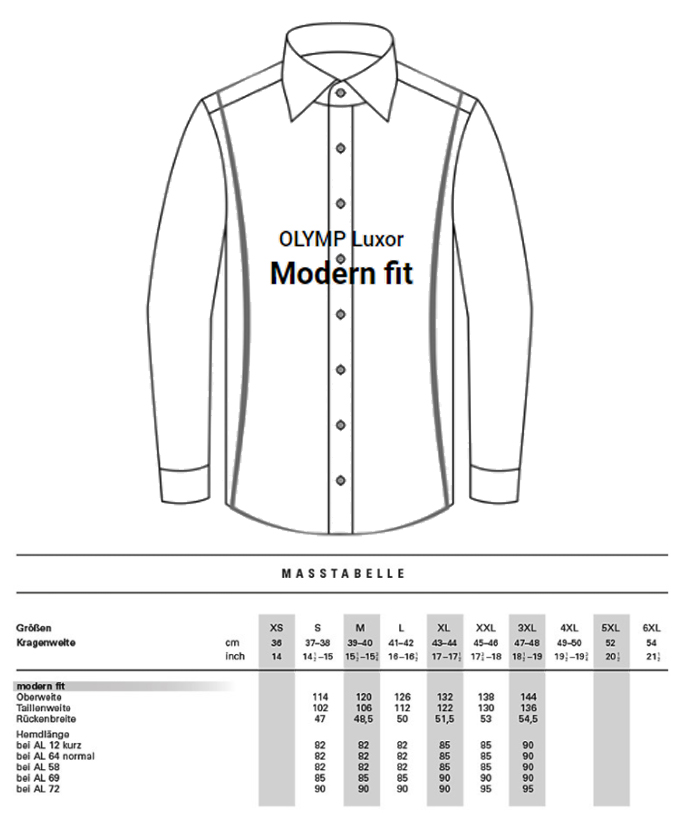 Olymp Modern Fit Hemd rot strukturiert Minimal Muster 1222 44 39