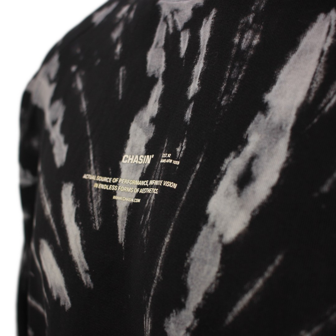 Chasin Herren Sweatshirt Vulcan Tie Dye Muster schwarz weiß 4111357014 E90 black