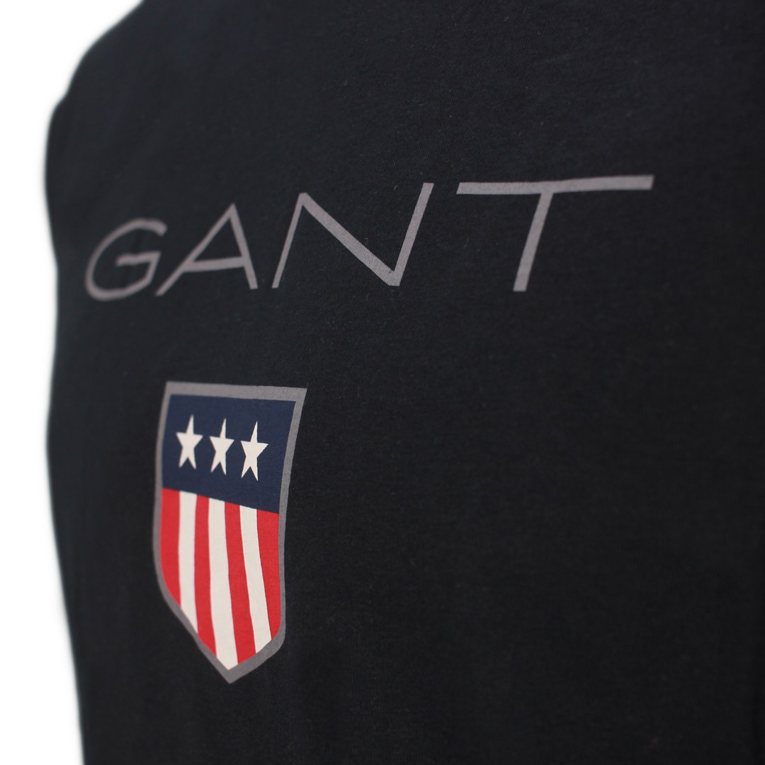 Gant Herren T-Shirt Shield kurzarm schwarz 2003023 5 black
