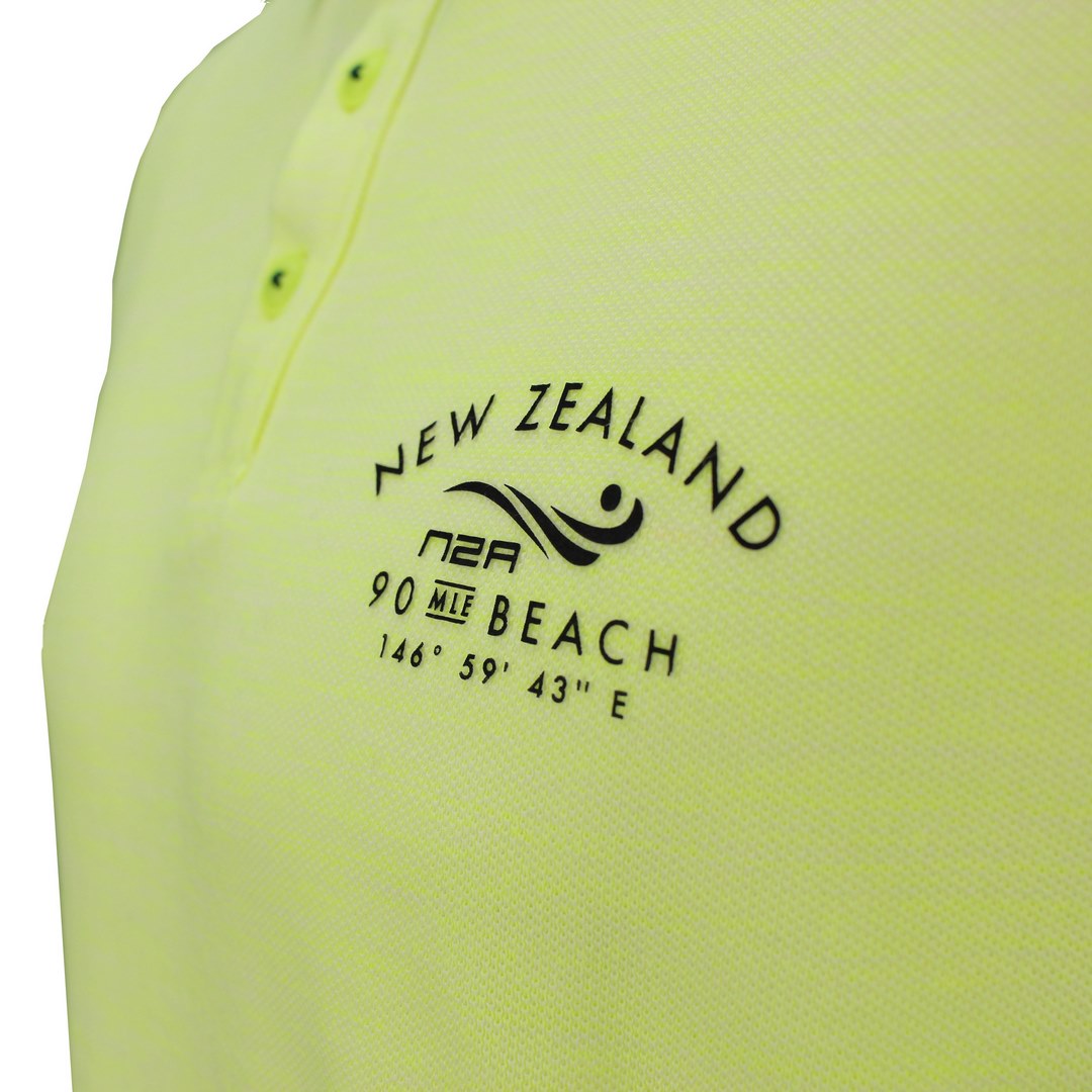 New Zealand Auckland NZA Herren Polo Shirt Dobson Peak neon grün unifarben 22DN109 1704 cellery neon