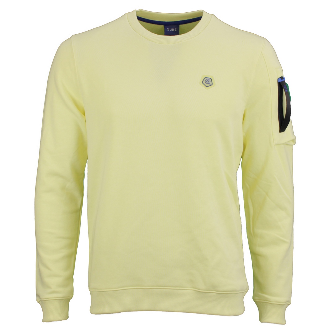 Qubz Herren Sweatshirt Pullover Sweater gelb unifarben Q05100201 070 yellow