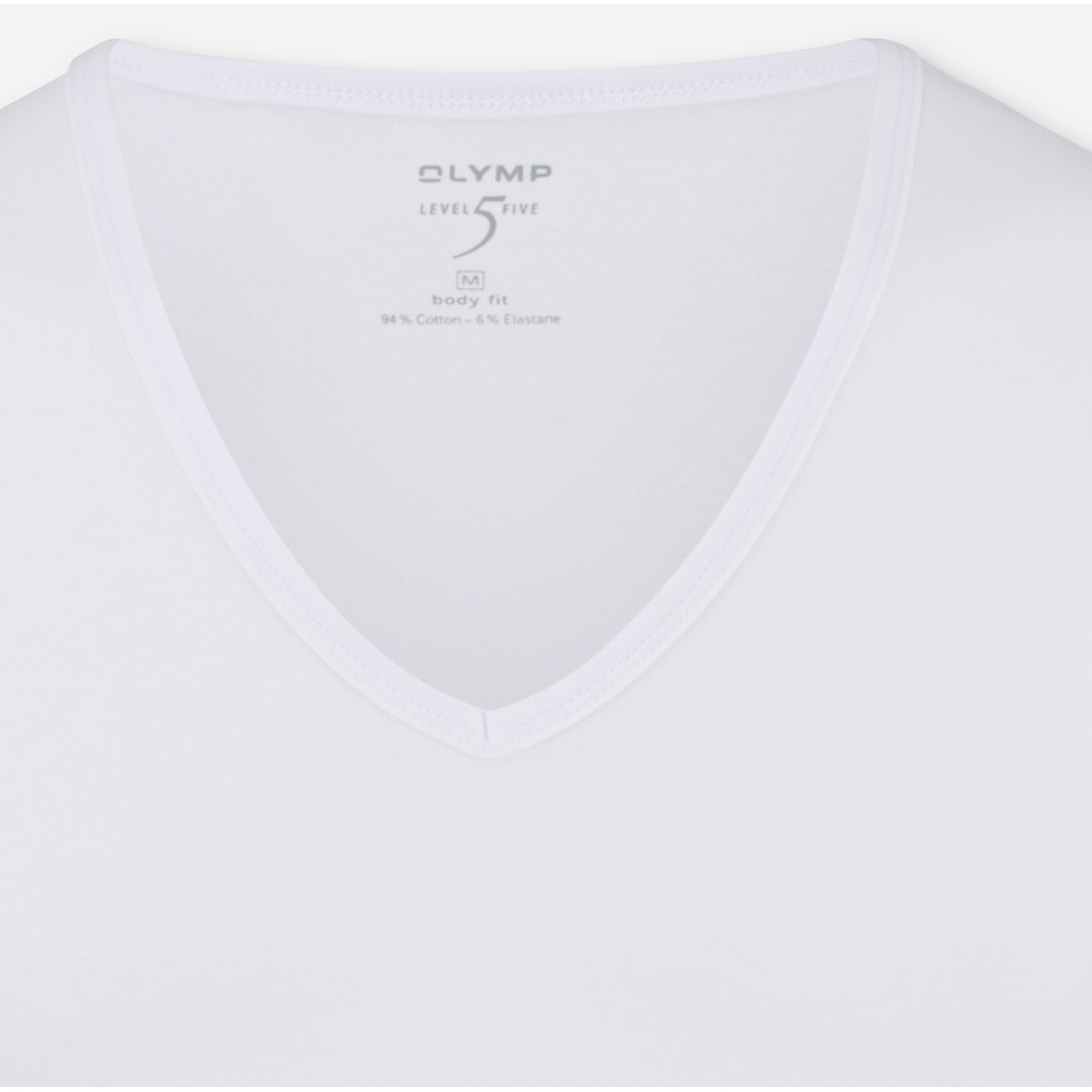 Olymp Herren Level Five Untezieh T-Shirt weiß unifarben 080500 00
