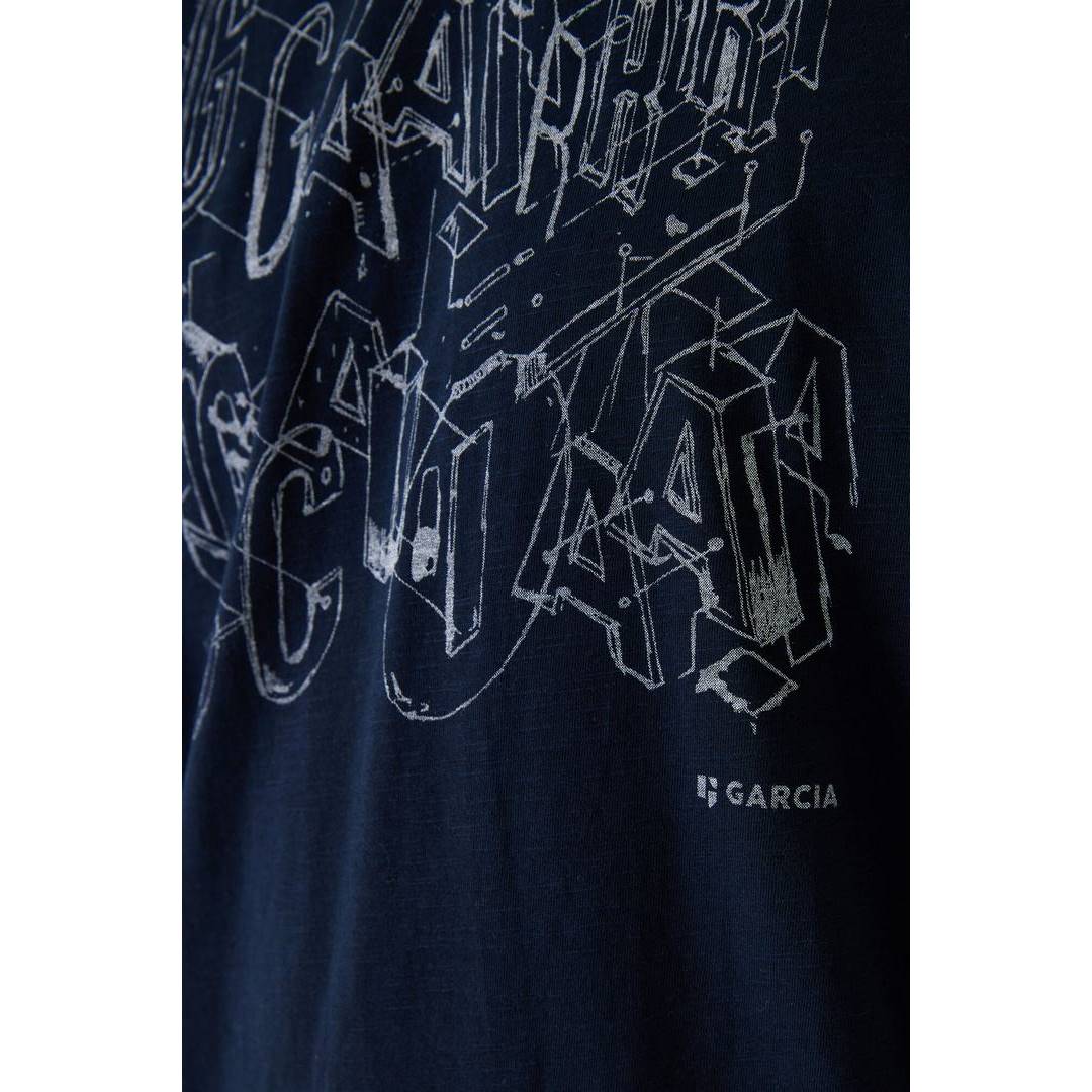 Garcia Herren T-Shirt blau Print Muster D31201 292 dark moon
