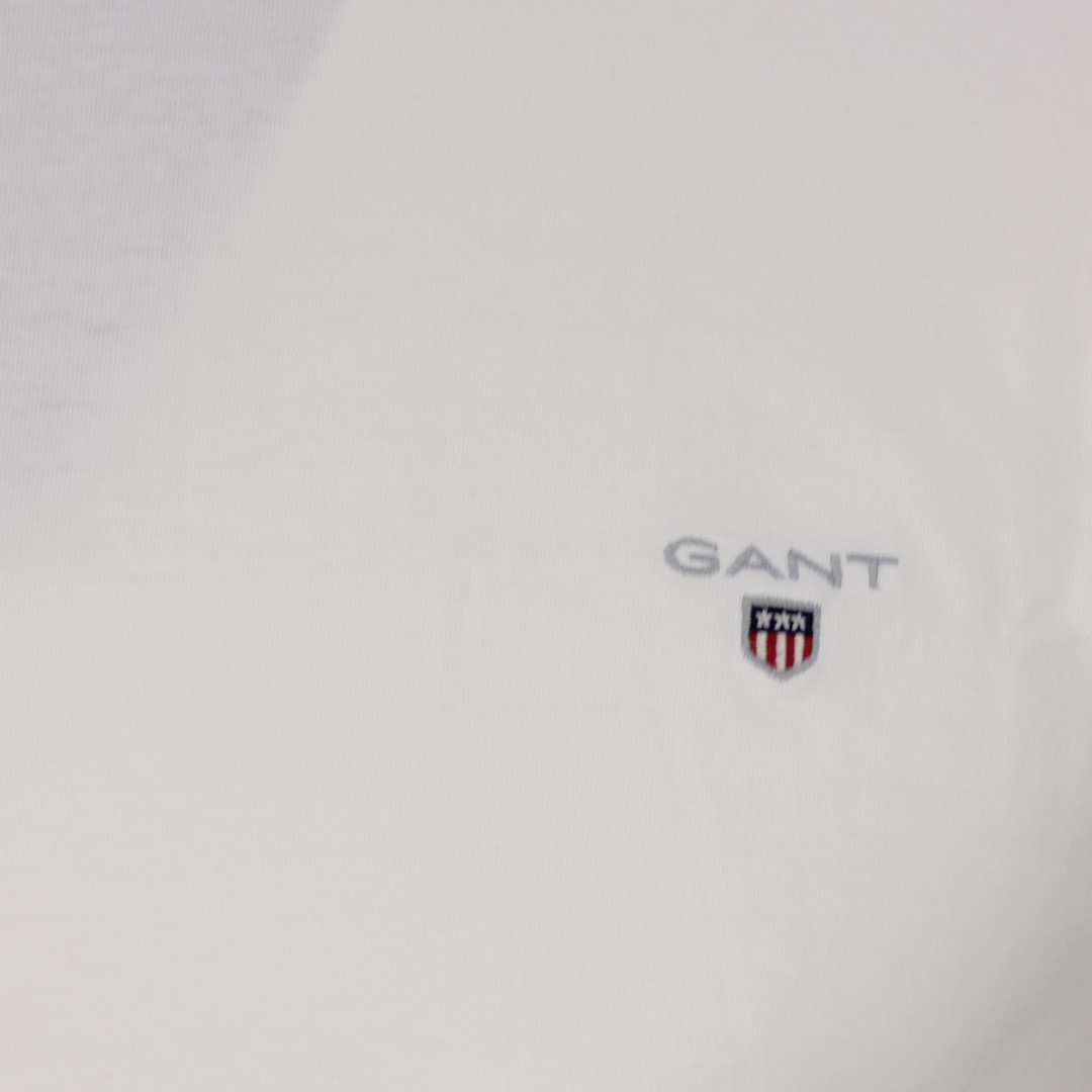 Gant Herren T-Shirt Shirt kurzarm Basic weiß unifarben 234100 110