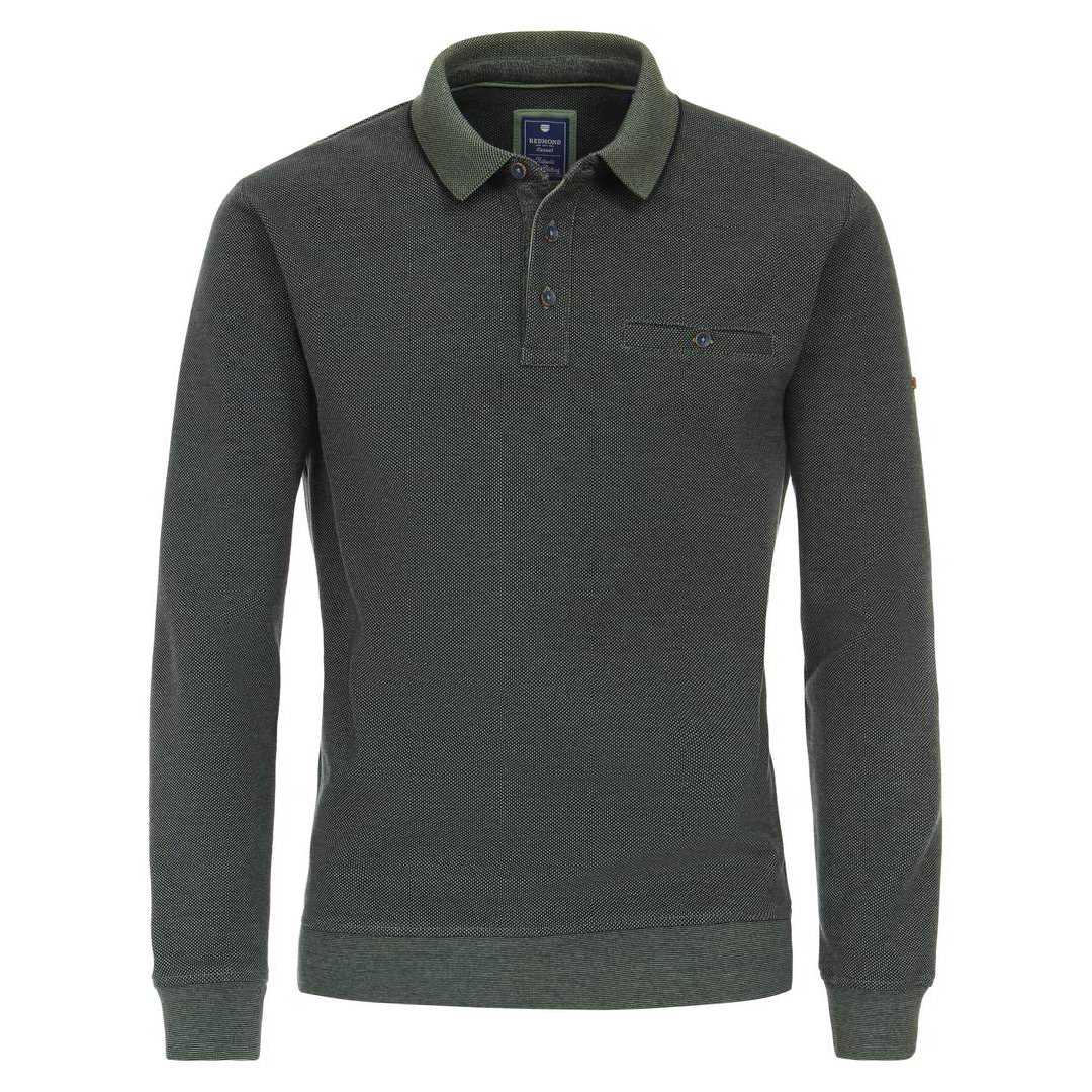 Redmond Herren Sweatshirt Polo grün 232860700 60