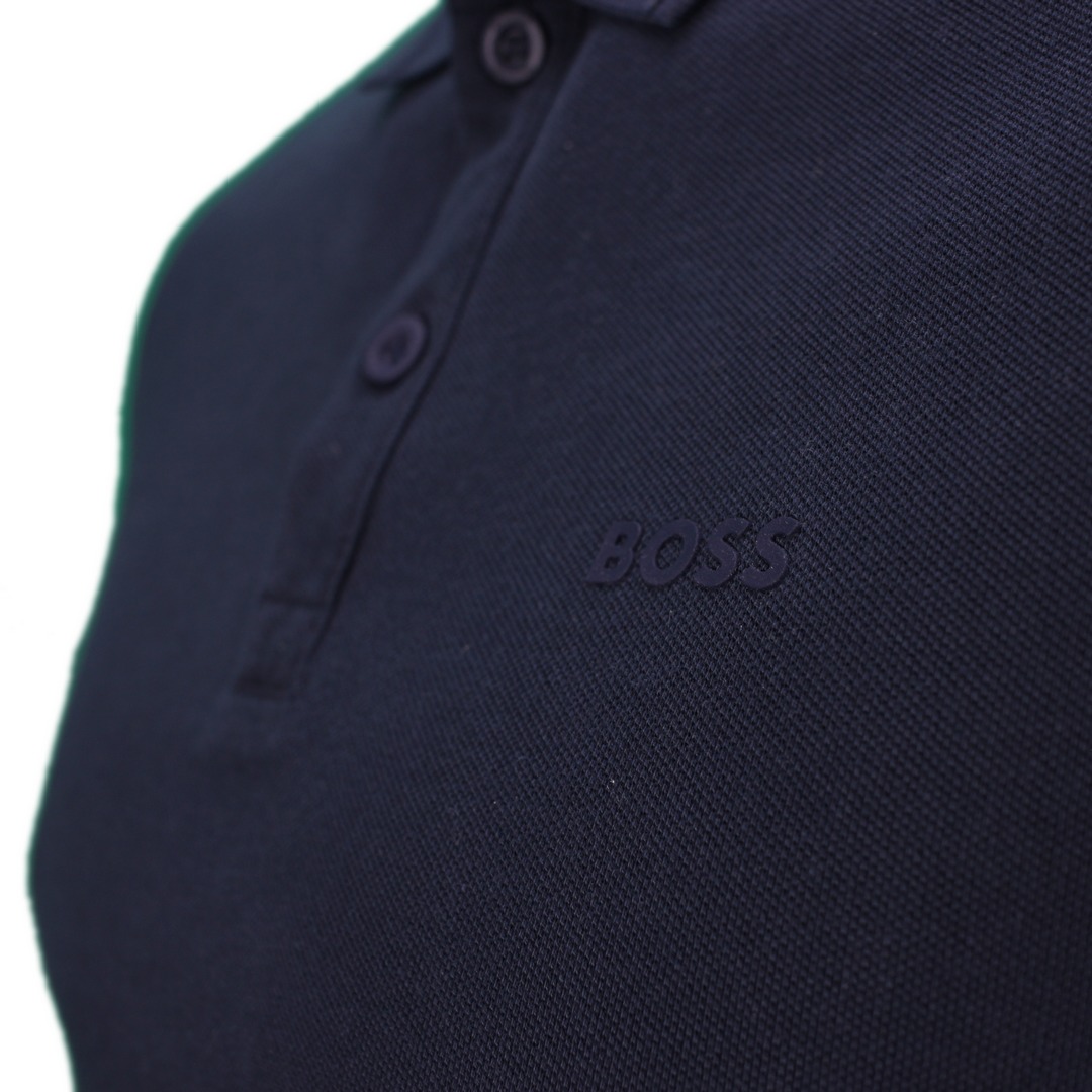 Hugo Boss Herren Polo Shirt kurzarm blau unifarben Prime 50468576 402 dark blue 