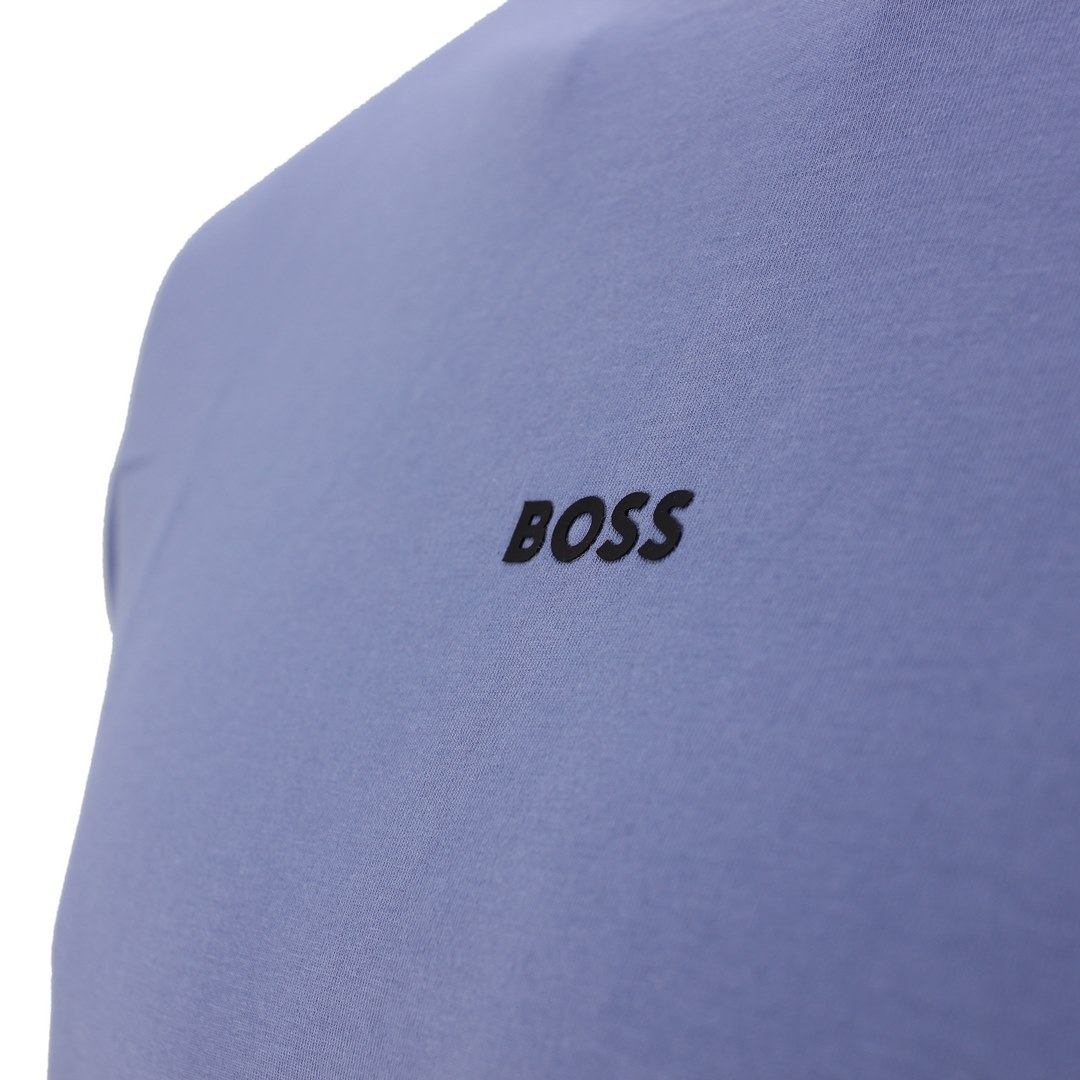 Hugo Boss Herren T-Shirt kurzarm Tchup blau unifarben 50473278 489 open blue