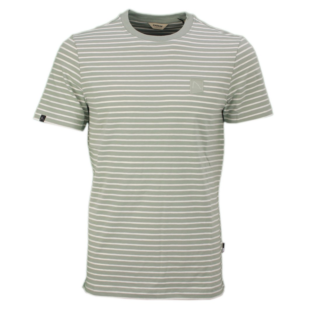 Chasin Herren T-Shirt Regular Fit Shore grün weiß gestreift 5211357068 E52