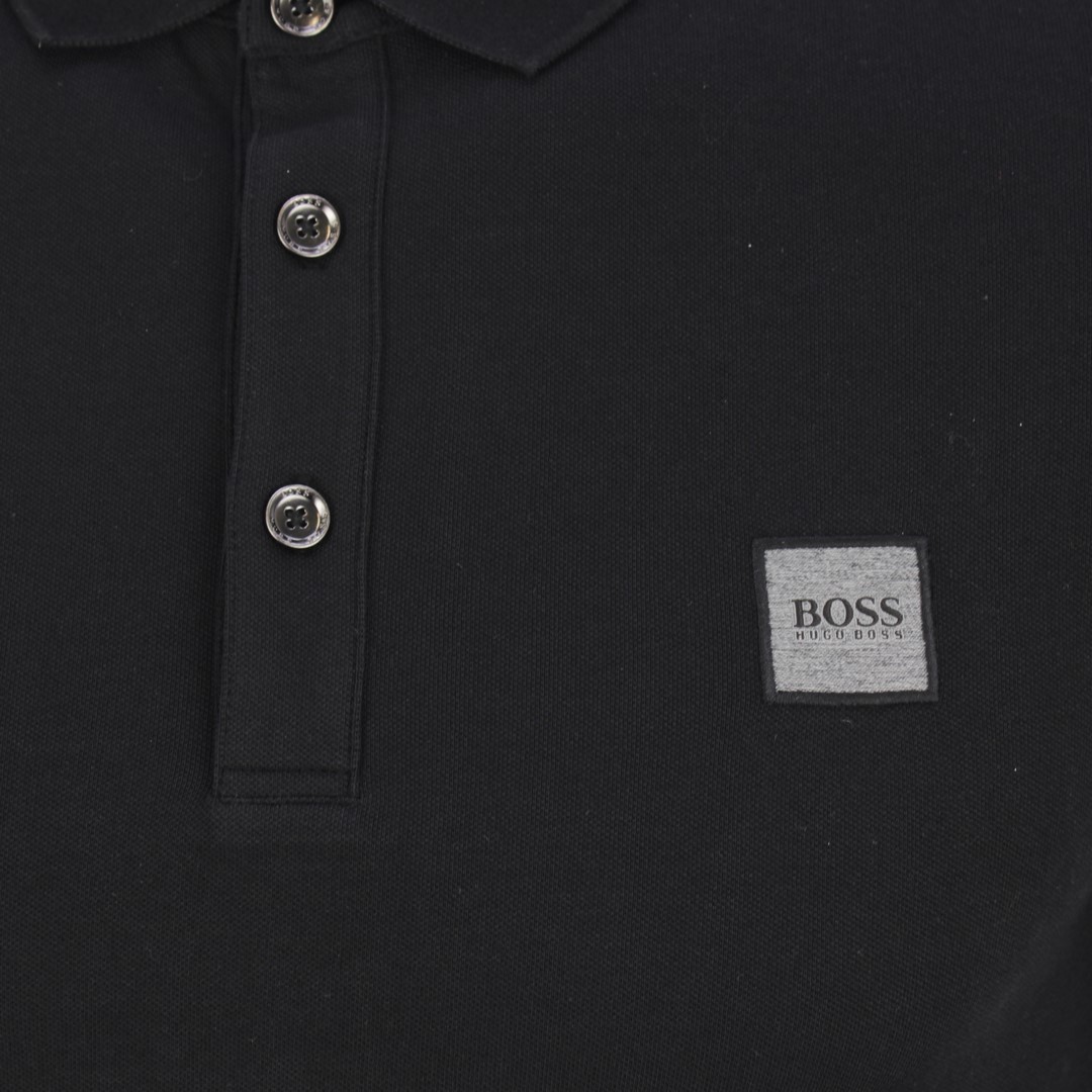 BOSS Herren Polo Shirt schwarz Unifarben Passenger 50378334 001