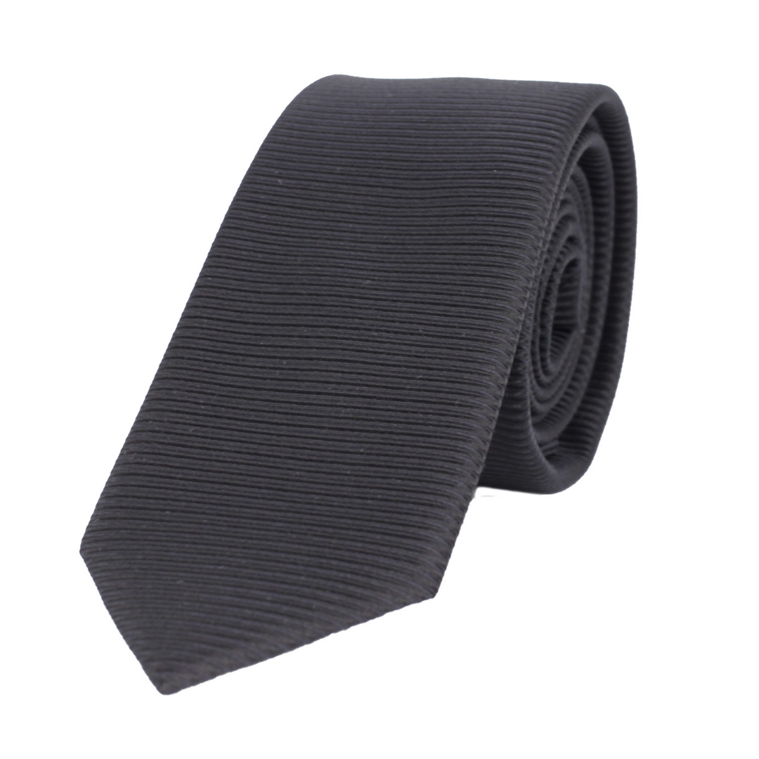 Herren Slim Krawatte schwarz unifarben 999 23768 29