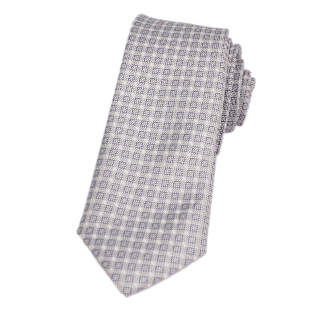 J.S. Fashion Slim Krawatte gemustert K 60246 Fest 12 grau