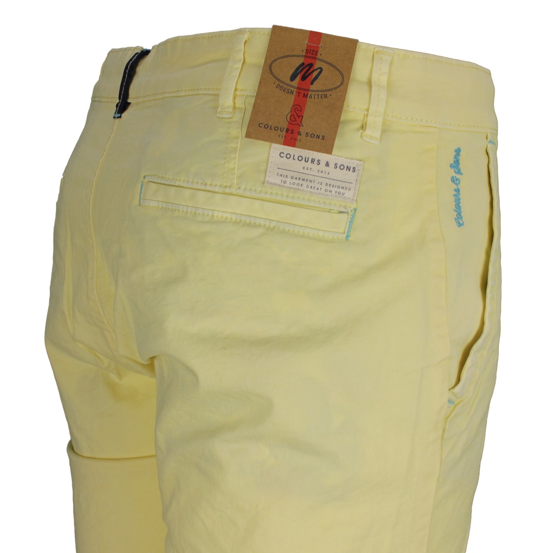 Colours & Sons Basic Chino Shorts gelb unifarben 9121 998 100
