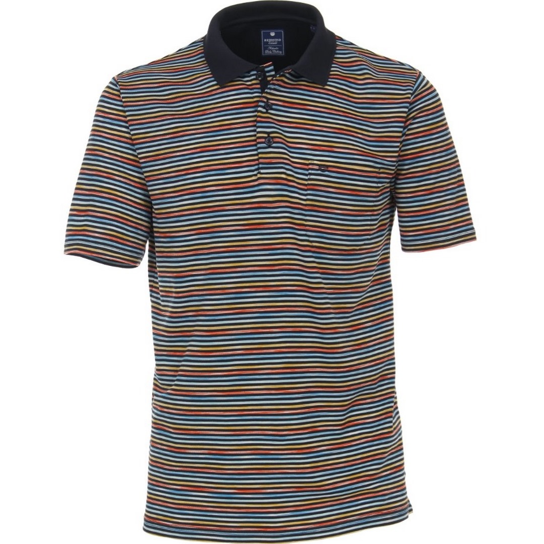 Redmond Herren Polo Shirt kurzarm mehrfarbig gestreift 221830900 19