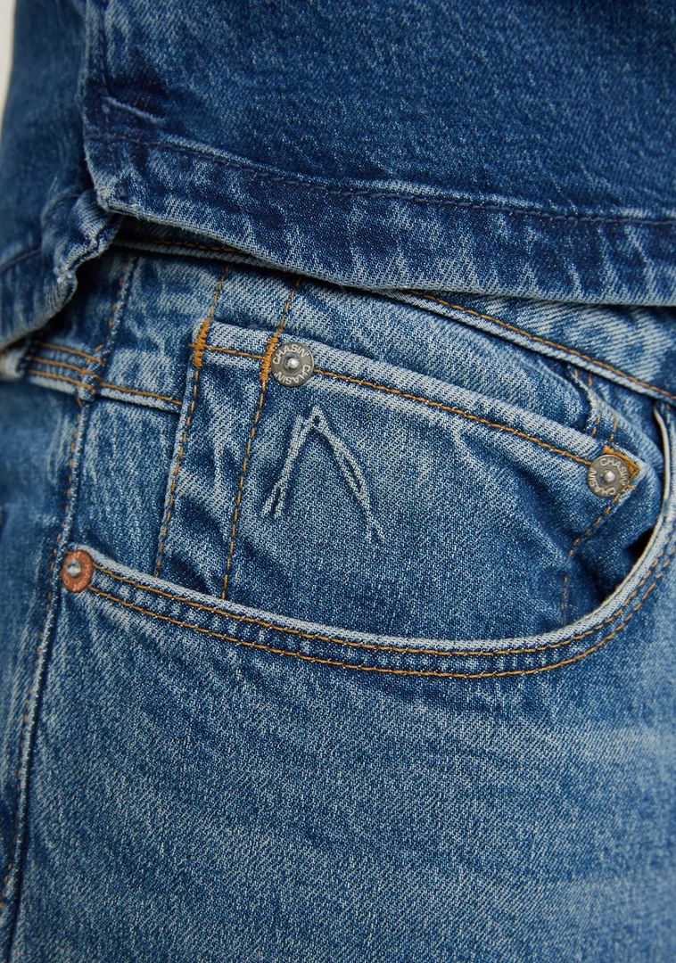 Chasin Herren Jeans Hose 5 Pocket Sytle Ivor Pine blau unifarben 1112242014 D20 Mid Blue Denim