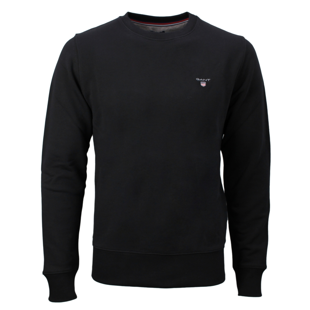 Gant Herren Sweat Shirt Pullover Original C Neck schwarz unifarben 2046072 5 black