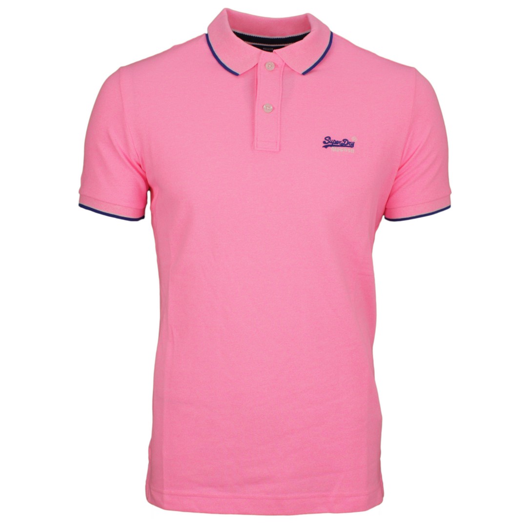 Superdry Herren Polo Shirt Pool Side Piqué pink M1110013A W3W pink
