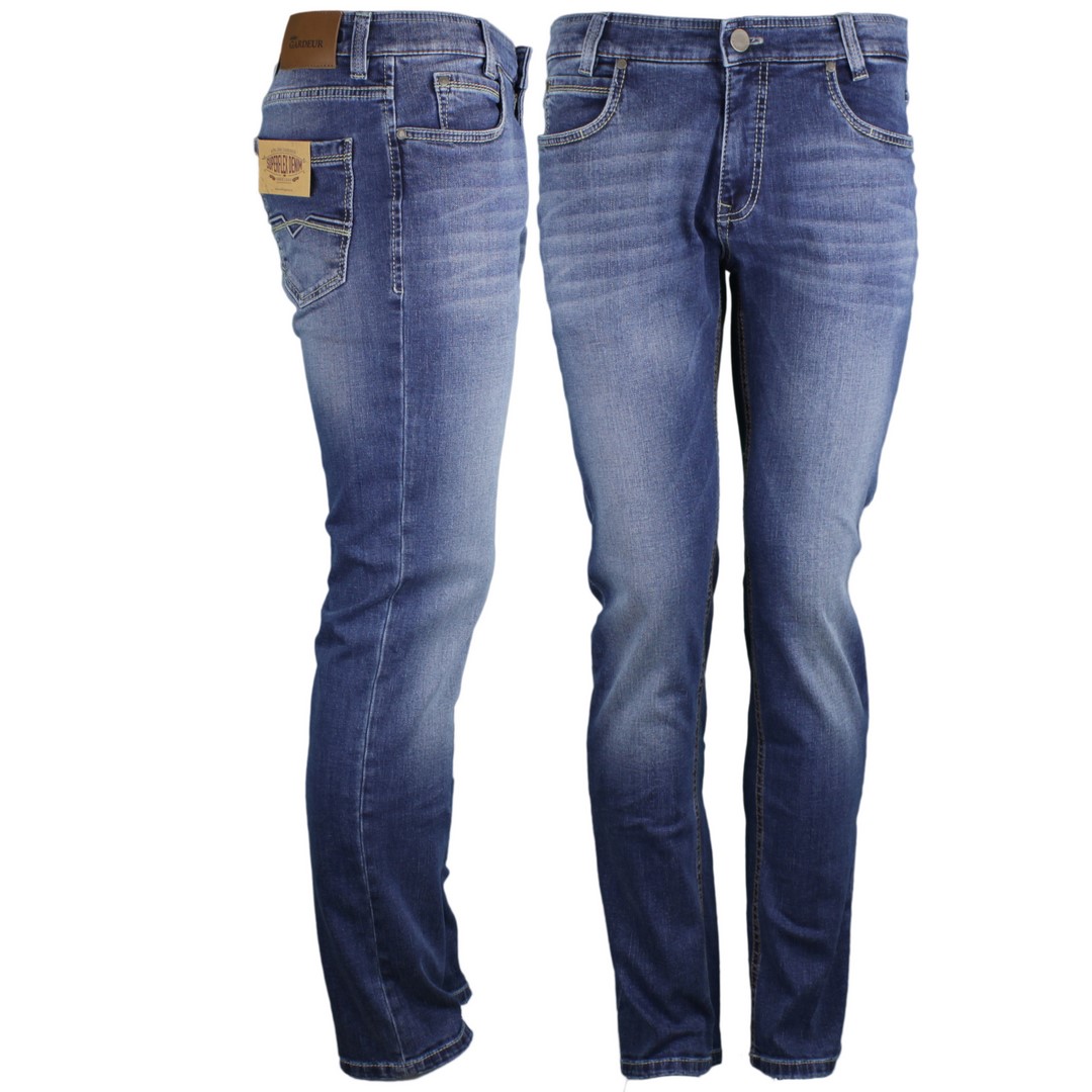 Gardeur Herren Superflex Jeans Hose Jeanshose Modern fit blau Batu 2 71001 067
