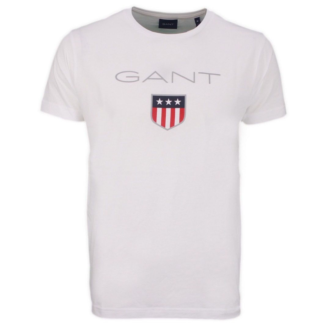 Gant Herren T-Shirt Shield kurzarm weiß 2003023 110 white