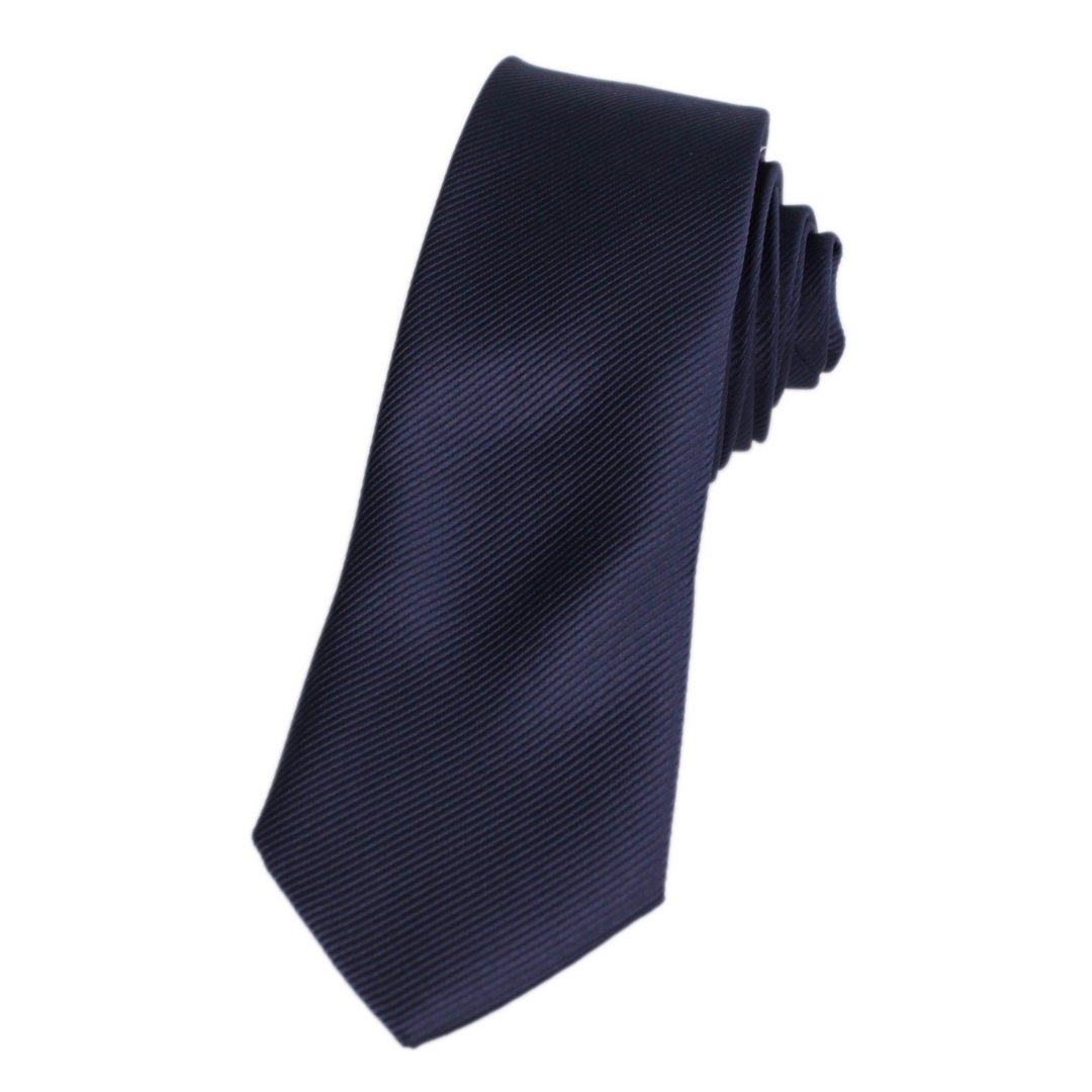 J.S. Fashion Slim Krawatte blau unifarben K0027 L85 navy