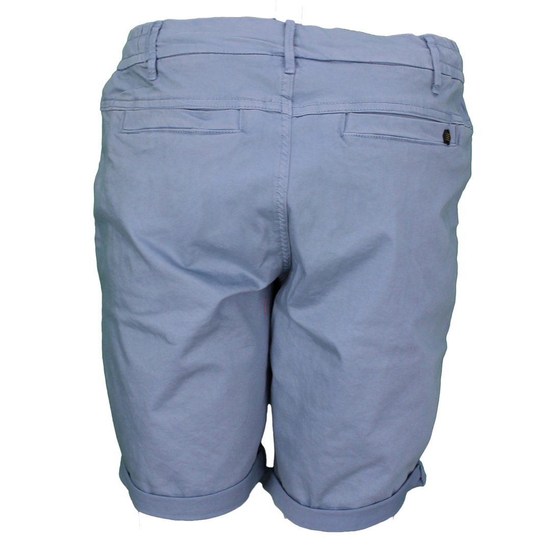 No Excess Herren Chino Short Sport Garment Dyed Twill Stretch blau unifarben 158190305 137 washed bl