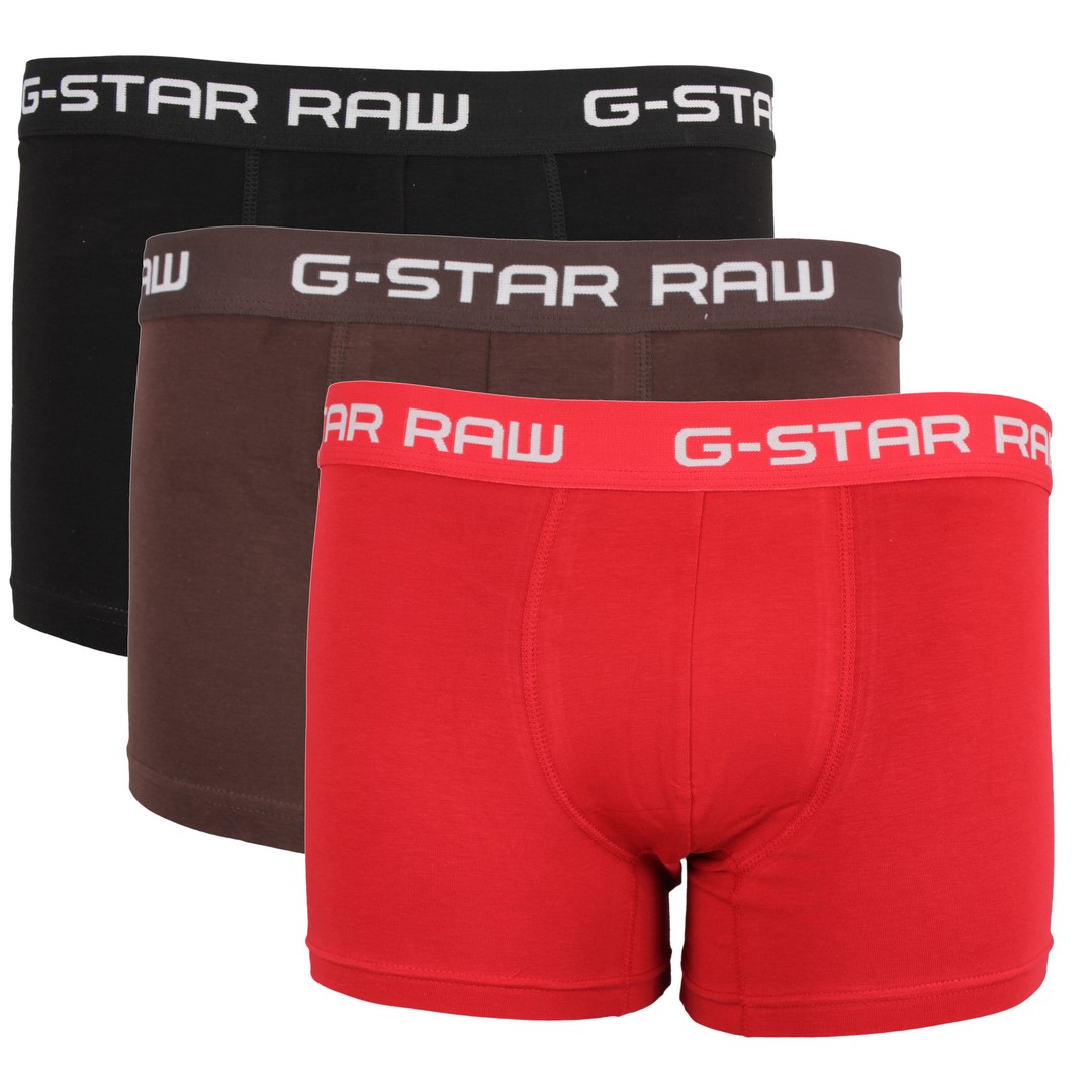 G-Star Boxershort Dreier Pack schwarz braun rot D05095 2058 8527