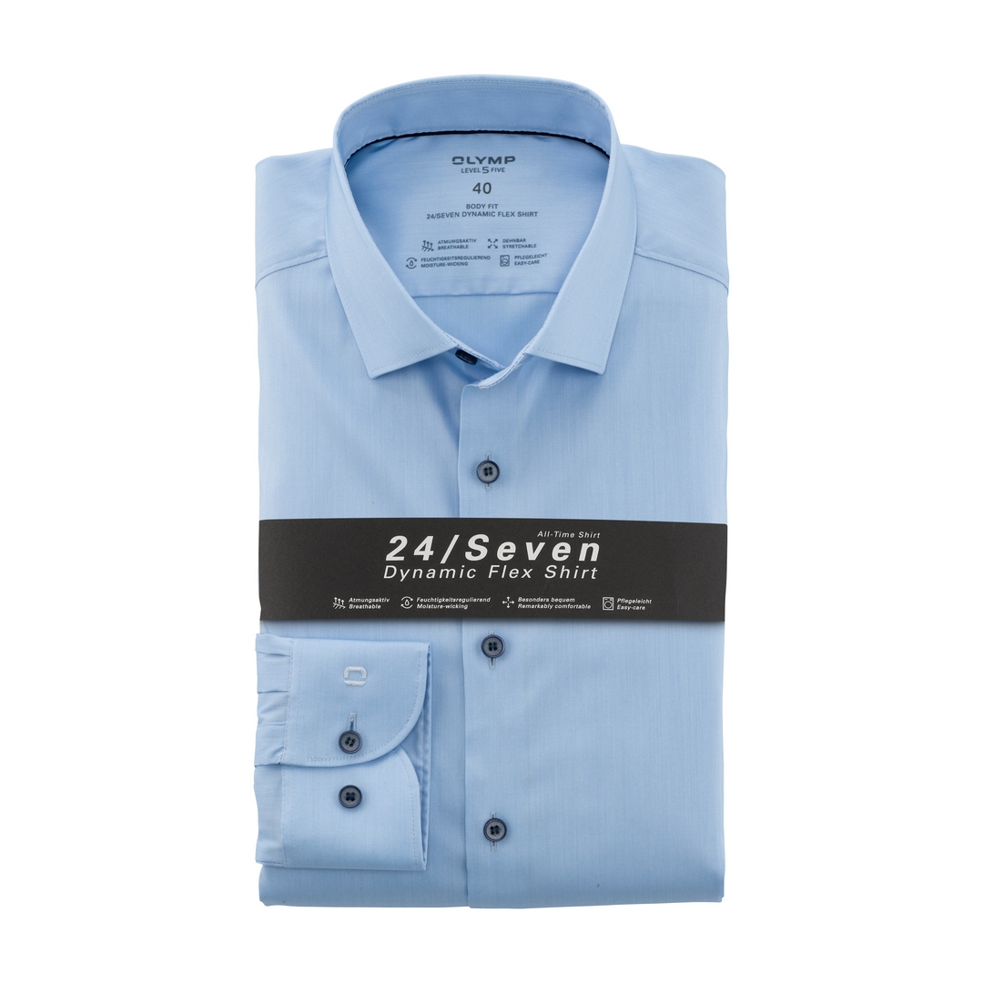 Olymp Hemd 24/Seven Dynamic Flex Jersey All Time Shirt blau 206684 11 bleu