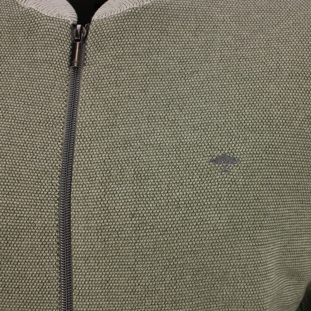 Fynch Hatton Strick Jacke Strickjacke unifarben strukturiert 1121251 1000 canvas olive
