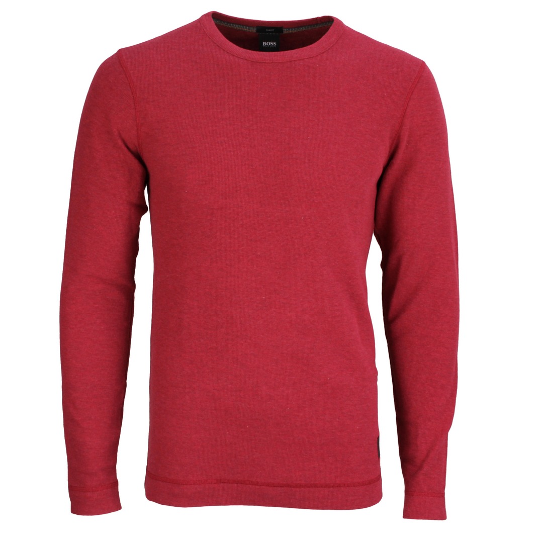 Hugo Boss Langarm Shirt Langarmshirt Strickshirt 50462773 611 Medium Red