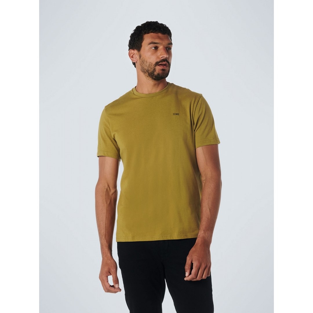 No Excess Herren T-Shirt basic olive grün uni 21340701 055