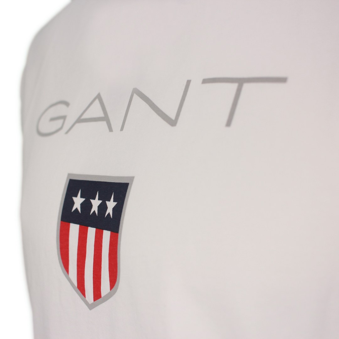 Gant Herren T-Shirt Shield kurzarm weiß 2003023 110 white