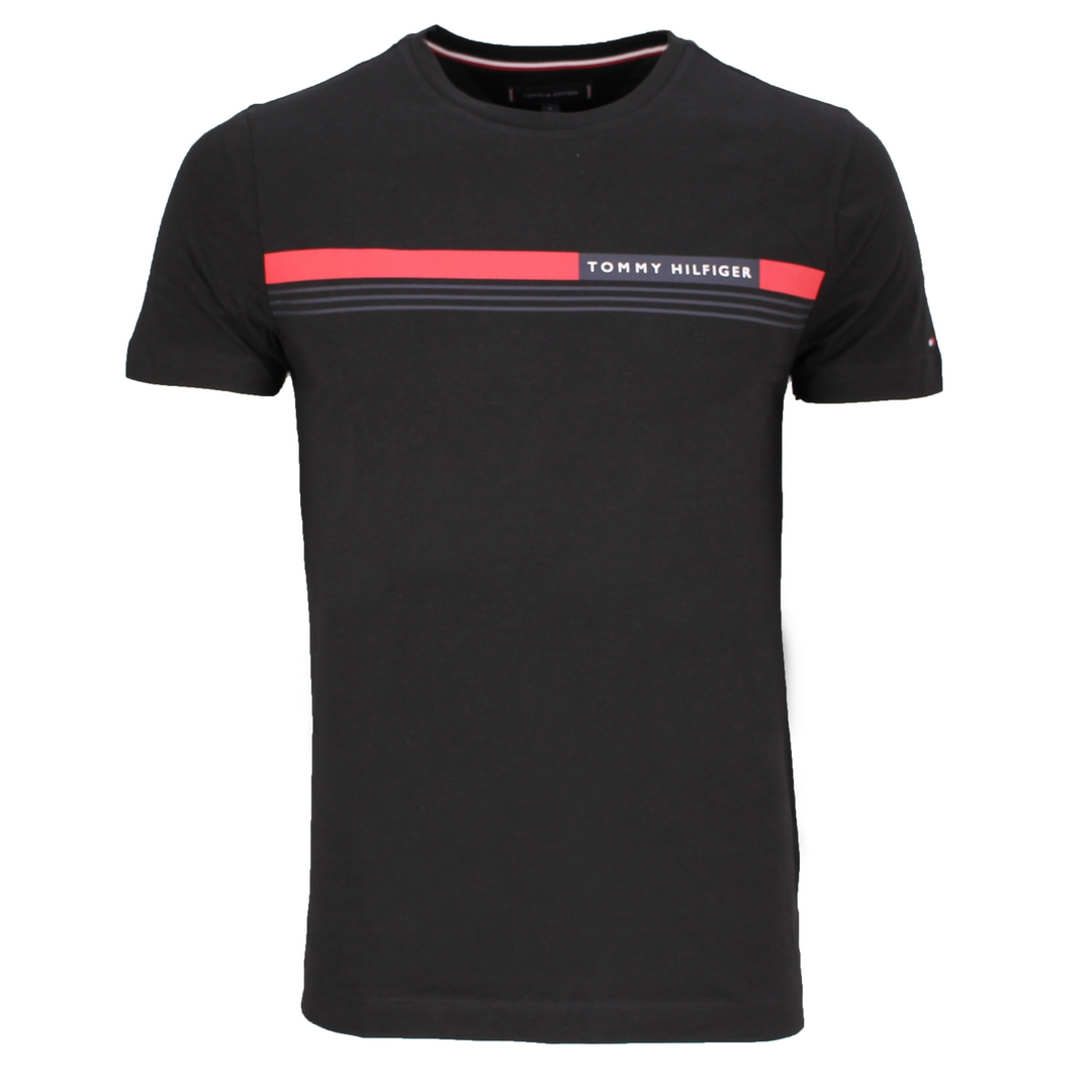Tommy Hilfiger Herren T-Shirt kurzarm schwarz MW0MW24558 BDS black 