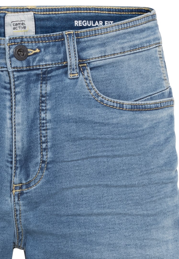 Camel active Herren Five Pocket Denim Jeans Short blau 7D24 498305 41 bleach blue 